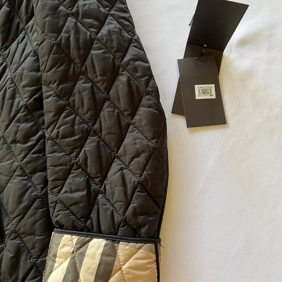 BURBERRY BRIT Quilted Jacket Nova Check Lining Black Size L - Picture 16 of 16